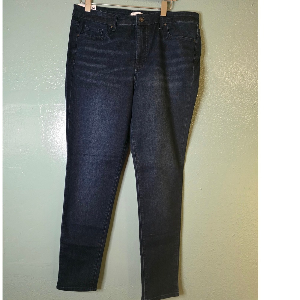 Jessica Simpson High Rise Skinny Jeans Dark Wash Denim W34 L30 NWT